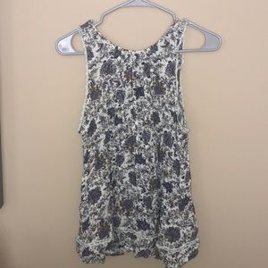 American Eagle paisley tank top with lace lining